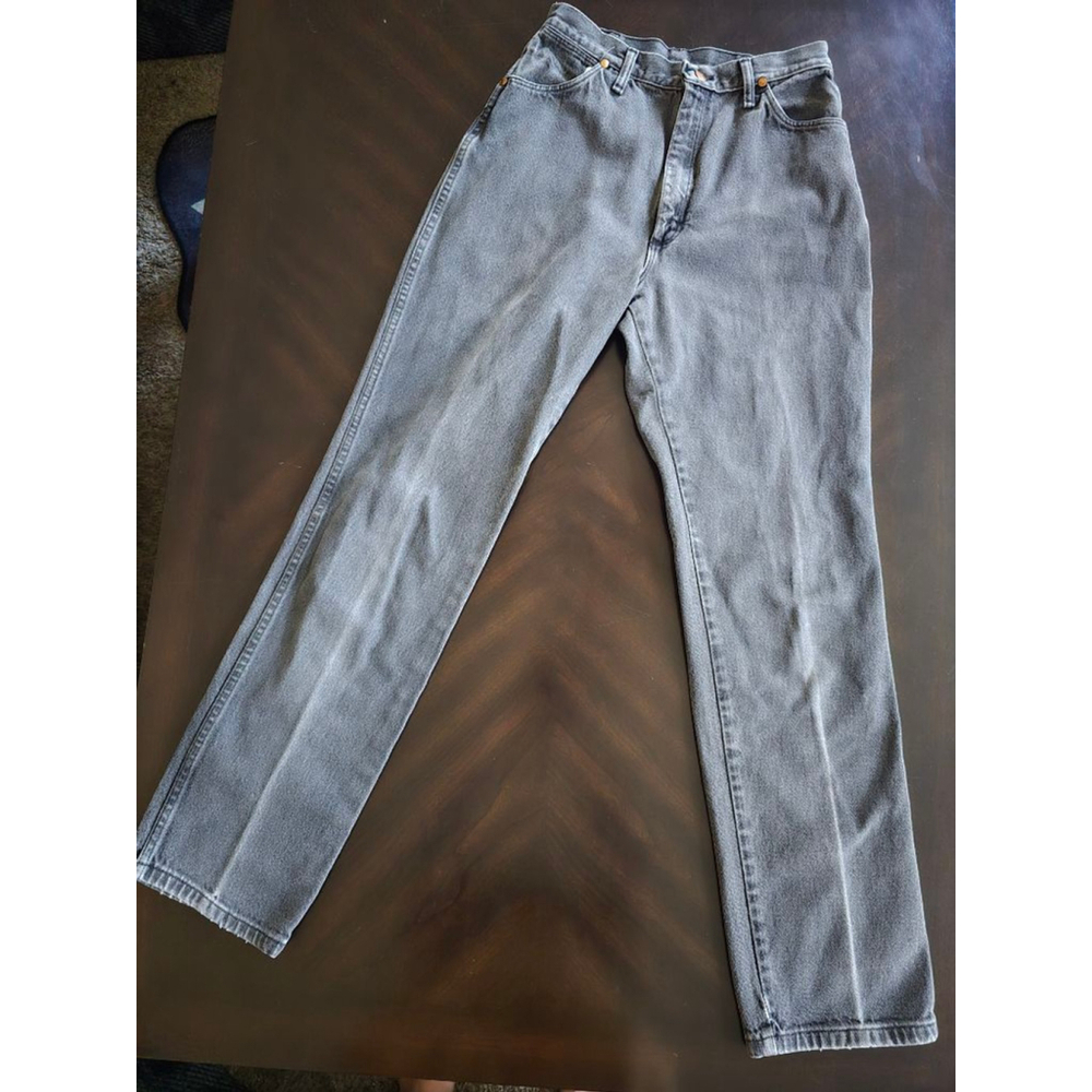 Women's Vintage 90s Grunge Wrangler Gray Wash Loose Straight Leg Jeans Size 28 - Picture 5 of 8